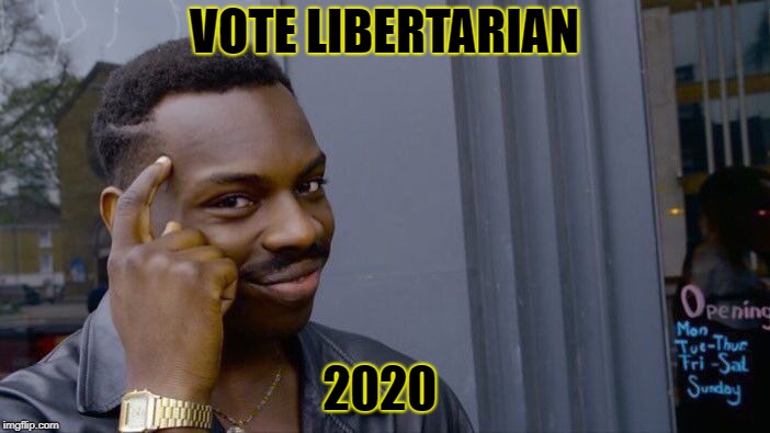 Roll Safe Think About It Meme | VOTE LIBERTARIAN 2020 | image tagged in memes,roll safe think about it | made w/ Imgflip meme maker