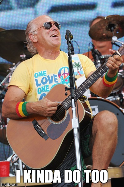 Jimmy Buffet | I KINDA DO TOO | image tagged in jimmy buffet | made w/ Imgflip meme maker