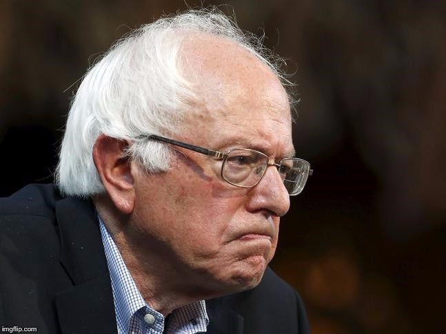 Bernie Sanders sad | . | image tagged in bernie sanders sad | made w/ Imgflip meme maker