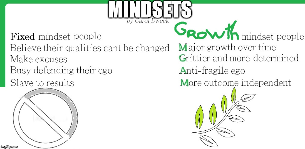 Mindsets | MINDSETS | image tagged in mindsets | made w/ Imgflip meme maker