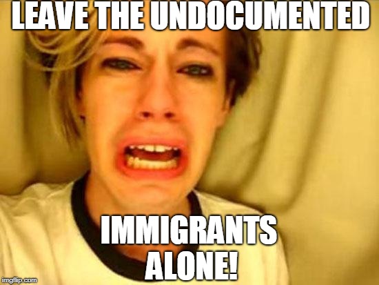 Leave Britney Alone | LEAVE THE UNDOCUMENTED IMMIGRANTS ALONE! | image tagged in leave britney alone | made w/ Imgflip meme maker