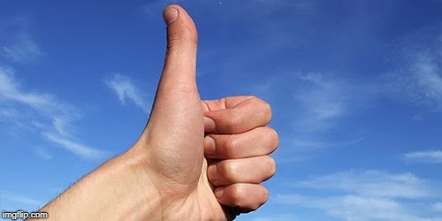 thumbs up | . | image tagged in thumbs up | made w/ Imgflip meme maker