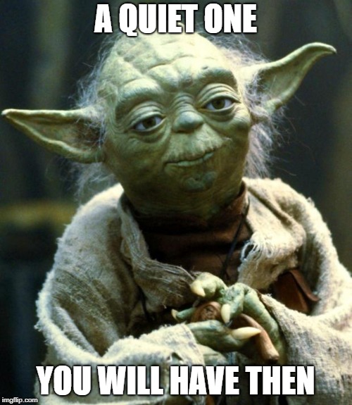 Star Wars Yoda Meme | A QUIET ONE YOU WILL HAVE THEN | image tagged in memes,star wars yoda | made w/ Imgflip meme maker