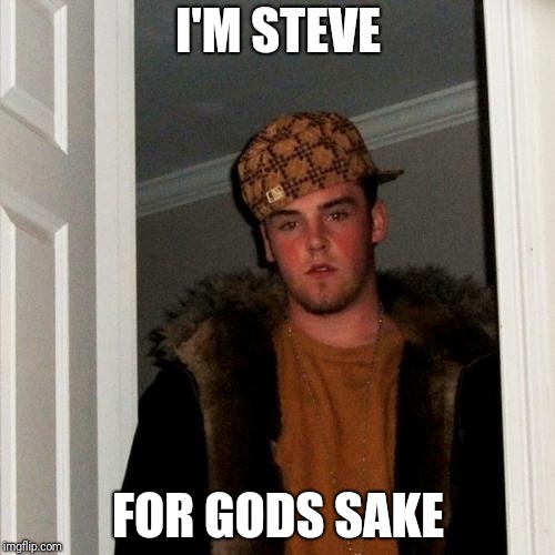 Scumbag Steve Meme | I'M STEVE FOR GODS SAKE | image tagged in memes,scumbag steve | made w/ Imgflip meme maker