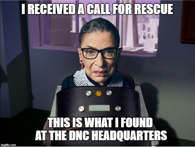 Captain Ginsburg Pike | I RECEIVED A CALL FOR RESCUE; THIS IS WHAT I FOUND AT THE DNC HEADQUARTERS | image tagged in captain ginsburg pike,ruth ginsburg,scotus,star trek | made w/ Imgflip meme maker