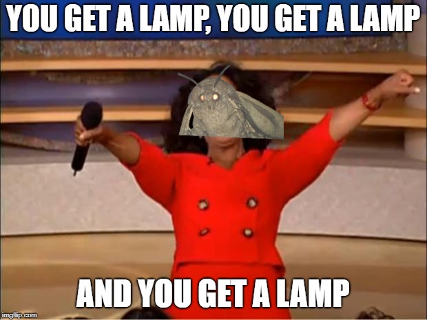 Oprah You Get A | YOU GET A LAMP, YOU GET A LAMP; AND YOU GET A LAMP | image tagged in memes,oprah you get a | made w/ Imgflip meme maker