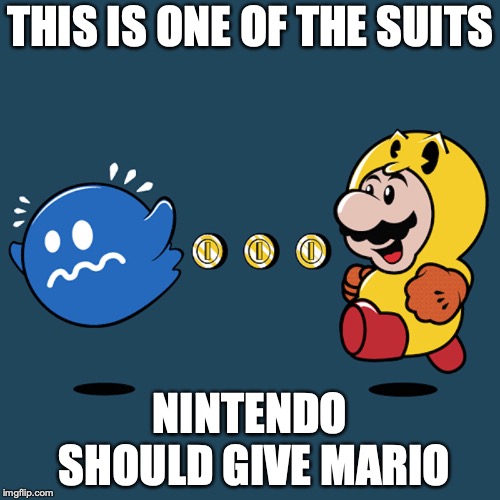 Mario Pac-Man Suit | THIS IS ONE OF THE SUITS; NINTENDO SHOULD GIVE MARIO | image tagged in pacman,mario,memes,super mario | made w/ Imgflip meme maker