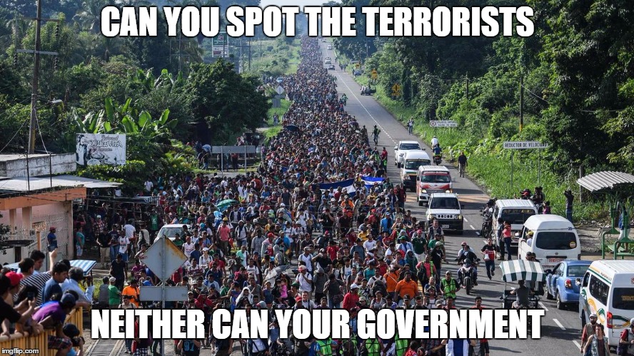 Illegal Invasion | CAN YOU SPOT THE TERRORISTS; NEITHER CAN YOUR GOVERNMENT | image tagged in illegal invasion | made w/ Imgflip meme maker