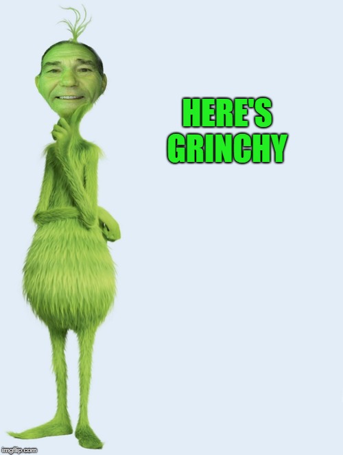 HERE'S GRINCHY | image tagged in kewlew | made w/ Imgflip meme maker