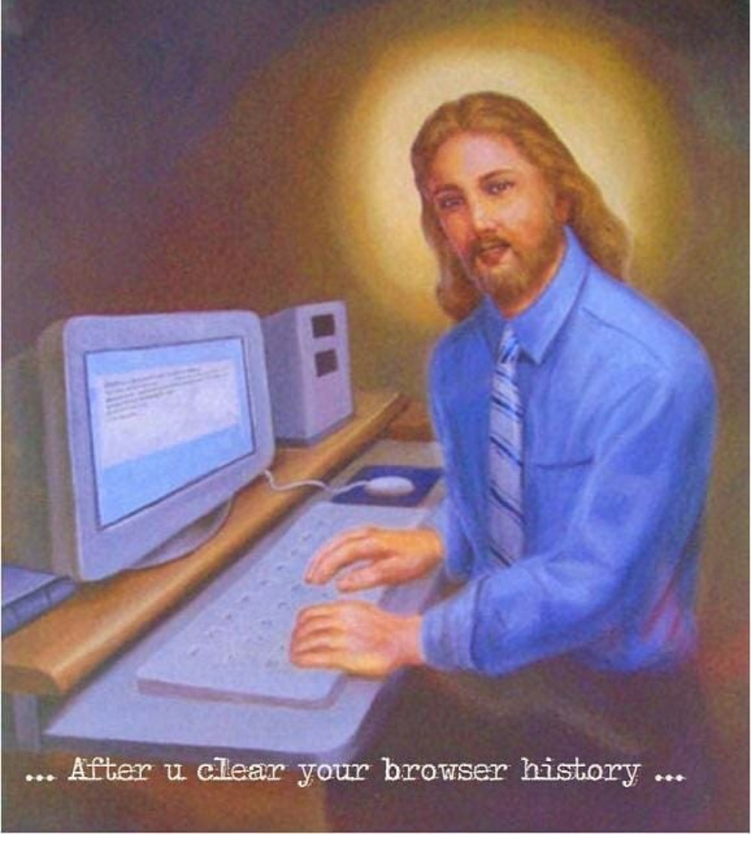 Browser history Jesus Blank Meme Template