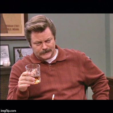 High Quality Ron Swanson just so we're clear Blank Meme Template