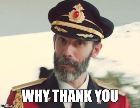 Captain Obvious | WHY THANK YOU | image tagged in captain obvious | made w/ Imgflip meme maker