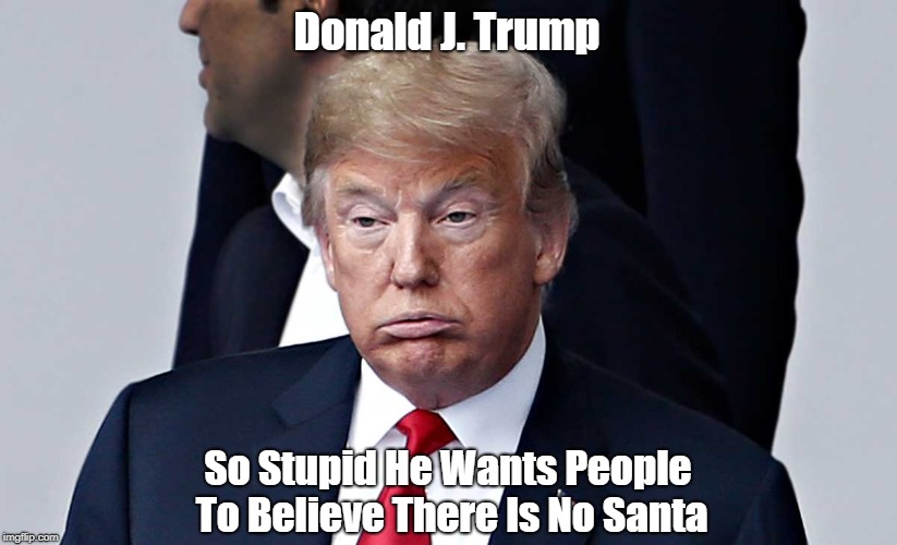 Donald J. Trump So Stupid He Wants People To Believe There Is No Santa | made w/ Imgflip meme maker