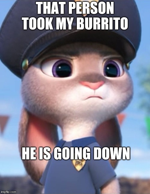 That face when | THAT PERSON TOOK MY BURRITO; HE IS GOING DOWN | image tagged in that face when | made w/ Imgflip meme maker