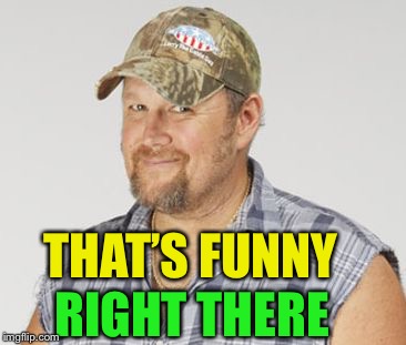 Larry The Cable Guy Meme | THAT’S FUNNY RIGHT THERE | image tagged in memes,larry the cable guy | made w/ Imgflip meme maker