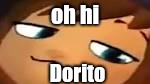 me vs last dorito | oh hi; Dorito | image tagged in smug hat kidmp4 | made w/ Imgflip meme maker