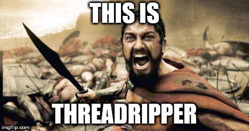 Sparta Leonidas Meme | THIS IS; THREADRIPPER | image tagged in memes,sparta leonidas | made w/ Imgflip meme maker
