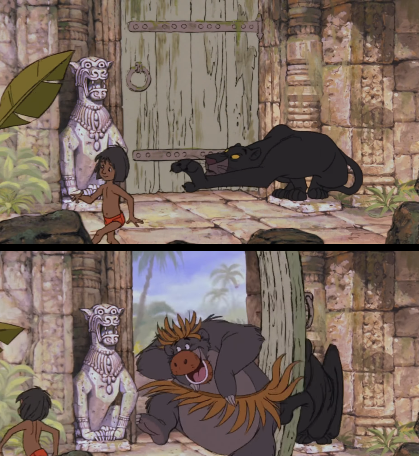 High Quality Jungle Book Door Blank Meme Template