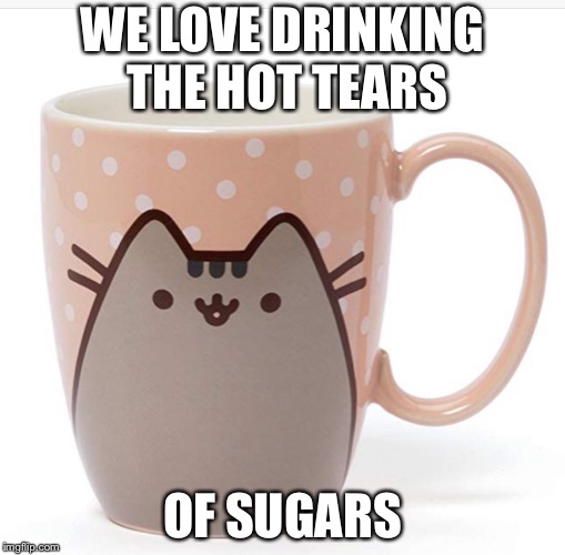 WE LOVE DRINKING THE HOT TEARS; OF SUGARS | made w/ Imgflip meme maker