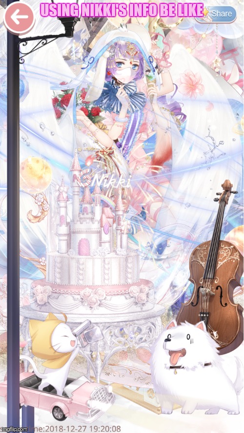 Love Nikki Dress UP Queen | USING NIKKI'S INFO BE LIKE | image tagged in memes,fashion,video games,relatable | made w/ Imgflip meme maker