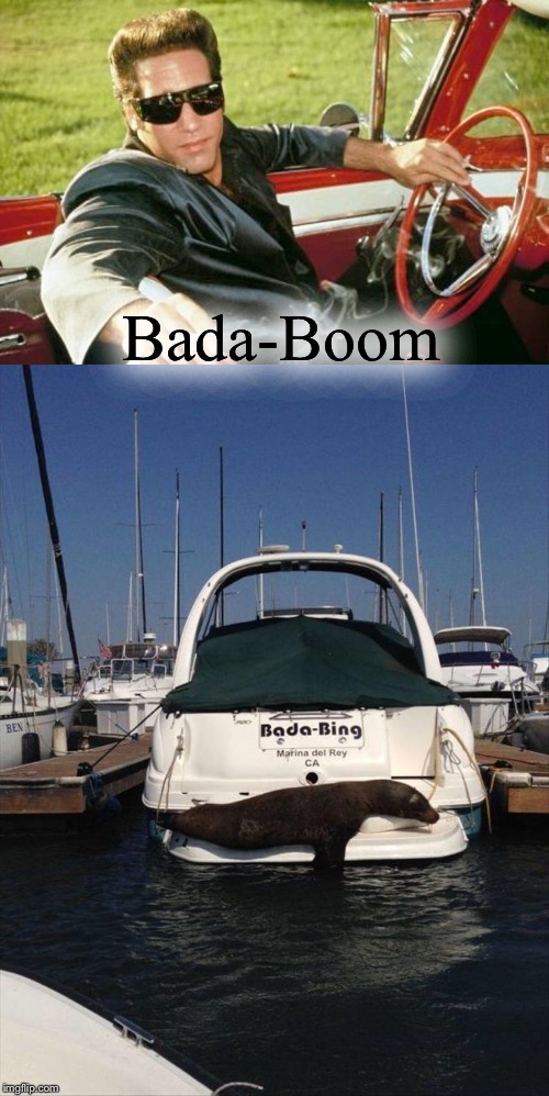 I'll give you a ride either way, eh! | Bada-Boom | image tagged in ford fairlane,boat,memes,funny | made w/ Imgflip meme maker