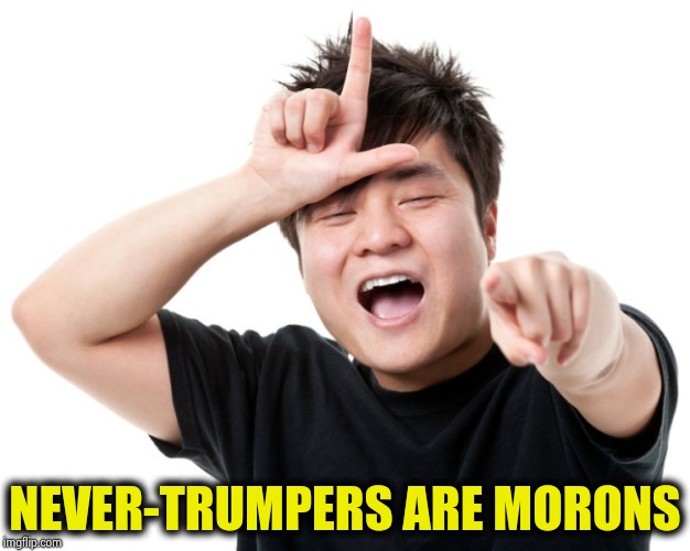 You're a loser | NEVER-TRUMPERS ARE MORONS | image tagged in you're a loser | made w/ Imgflip meme maker