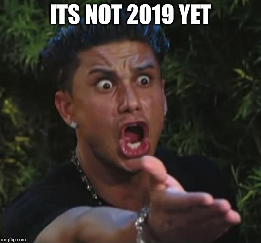 DJ Pauly D Meme | ITS NOT 2019 YET | image tagged in memes,dj pauly d | made w/ Imgflip meme maker