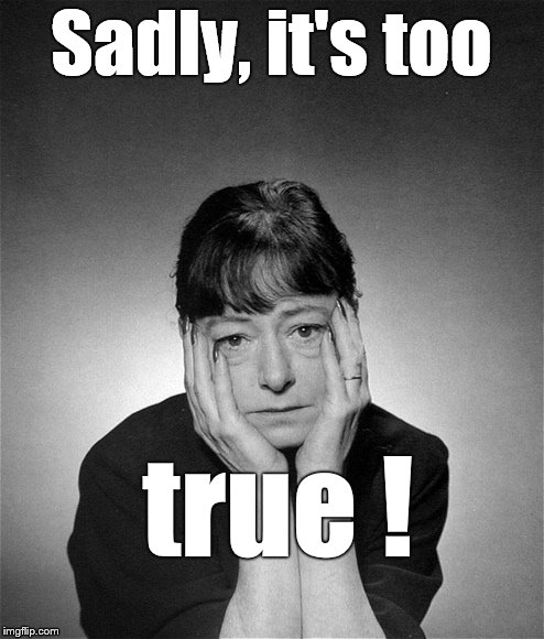 Dorothy Parker | Sadly, it's too true ! | image tagged in dorothy parker | made w/ Imgflip meme maker