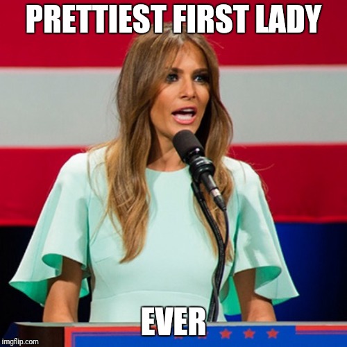 Melania Trump | PRETTIEST FIRST LADY; EVER | image tagged in melania trump | made w/ Imgflip meme maker