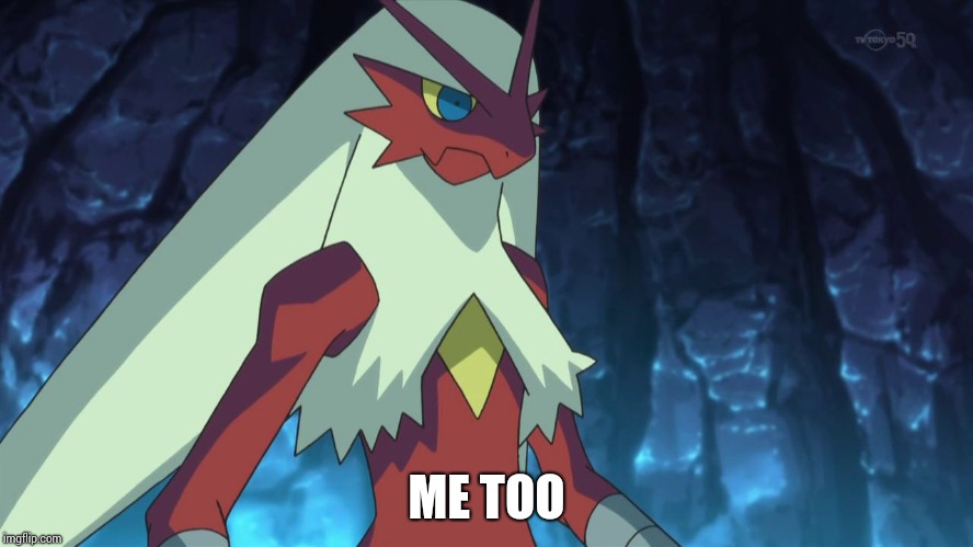 blaziken | ME TOO | image tagged in blaziken | made w/ Imgflip meme maker