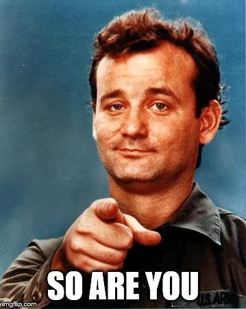 Bill Murray  | SO ARE YOU | image tagged in bill murray | made w/ Imgflip meme maker