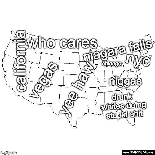 USA according to me. | who cares; niagara falls; nyc; california; yee haw; chicago; vegas; niggas; drunk whites doing stupid shit | image tagged in usa,according to me,'murica,america,funny,memes | made w/ Imgflip meme maker