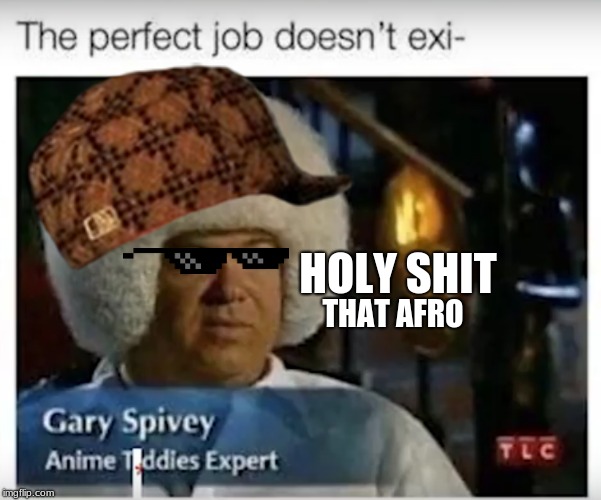 This may be the Best Job Since video game Tester! | HOLY SHIT; THAT AFRO | image tagged in memes,funny,anime,scumbag,sunglasses,afro | made w/ Imgflip meme maker