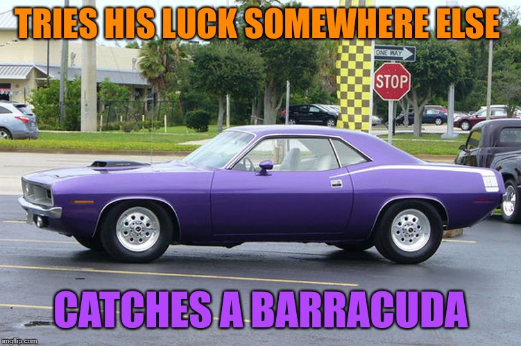 TRIES HIS LUCK SOMEWHERE ELSE CATCHES A BARRACUDA | made w/ Imgflip meme maker