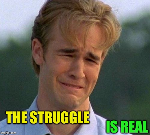 1990s First World Problems Meme | THE STRUGGLE IS REAL | image tagged in memes,1990s first world problems | made w/ Imgflip meme maker