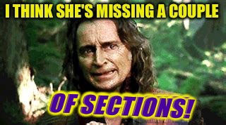 OF SECTIONS! | made w/ Imgflip meme maker