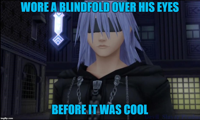Blindfold Riku before it was cool | WORE A BLINDFOLD OVER HIS EYES; BEFORE IT WAS COOL | image tagged in bird,box,kingdom hearts | made w/ Imgflip meme maker