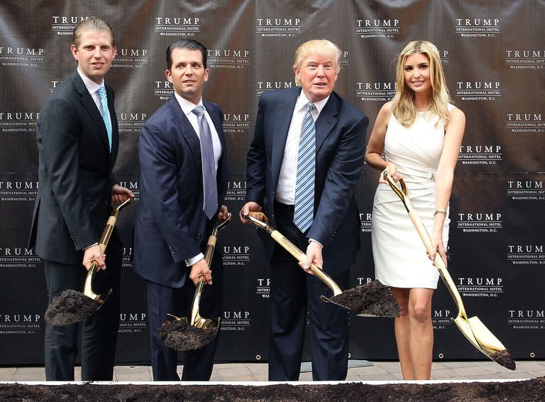 Trump Eric Junior Ivanka shovel holes Blank Meme Template