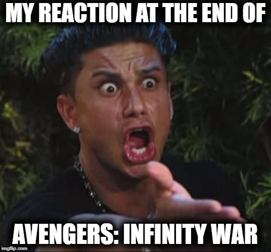 Um, okaaaaaaaay | MY REACTION AT THE END OF; AVENGERS: INFINITY WAR | image tagged in for crying out loud | made w/ Imgflip meme maker
