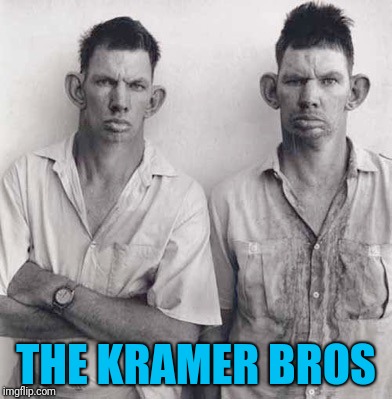 Hey, Seinfeld fans! | THE KRAMER BROS | image tagged in kramer | made w/ Imgflip meme maker