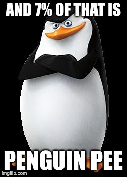 Skipper | AND 7% OF THAT IS PENGUIN PEE | image tagged in skipper | made w/ Imgflip meme maker