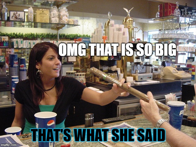 OMG THAT IS SO BIG; THAT'S WHAT SHE SAID | made w/ Imgflip meme maker