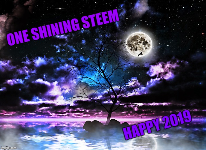 ONE SHINING STEEM; HAPPY 2019 | made w/ Imgflip meme maker