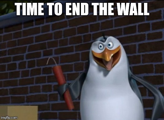 Rico and TNT | TIME TO END THE WALL | image tagged in rico and tnt | made w/ Imgflip meme maker