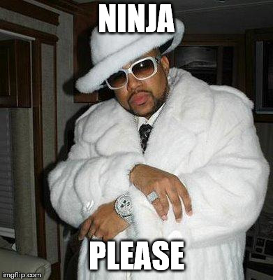 pimp c | NINJA PLEASE | image tagged in pimp c | made w/ Imgflip meme maker