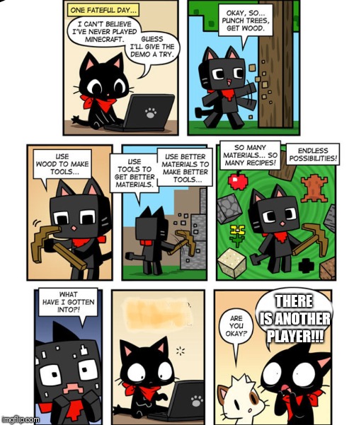 The Gamer Cat | THERE IS ANOTHER PLAYER!!! | image tagged in the gamer cat | made w/ Imgflip meme maker