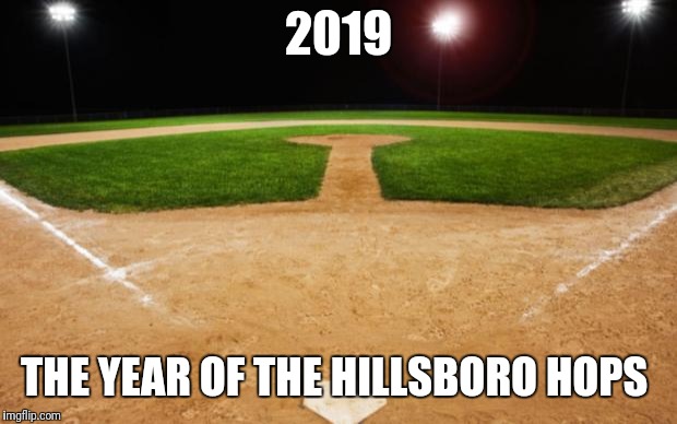baseball | 2019; THE YEAR OF THE HILLSBORO HOPS | image tagged in baseball | made w/ Imgflip meme maker