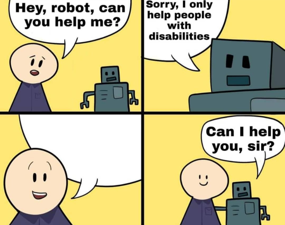 Disabled robot Meme Generator. 