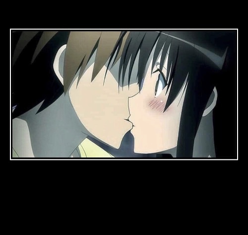 Anime kiss Blank Meme Template