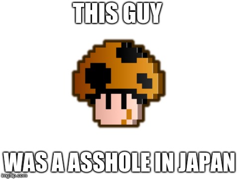 Blank White Template | THIS GUY WAS A ASSHOLE IN JAPAN | image tagged in blank white template | made w/ Imgflip meme maker